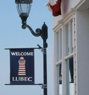 street banner in Lubec, Maine